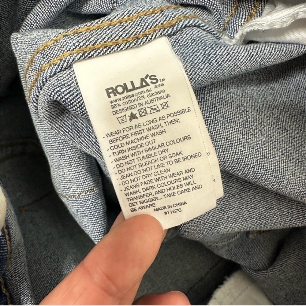 ROLLA'S Eastcoast High Rise Skinny Distressed sz 26 - Picture 7 of 8